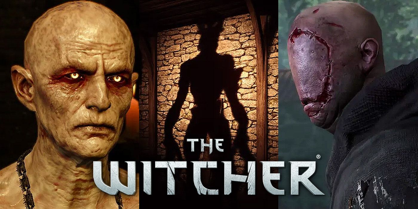 Split image of three creatures in The Witcher 3.