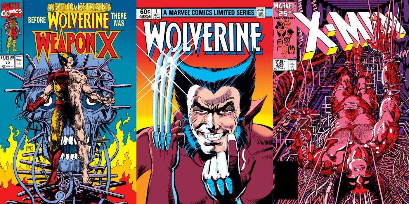 Split image of Wolverine comics covers from the 80s