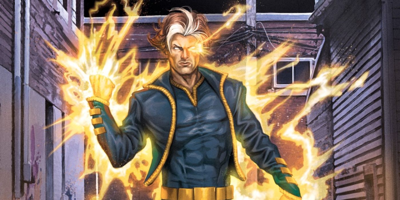 X-Man using his powers as he walks in Marvel Comics.