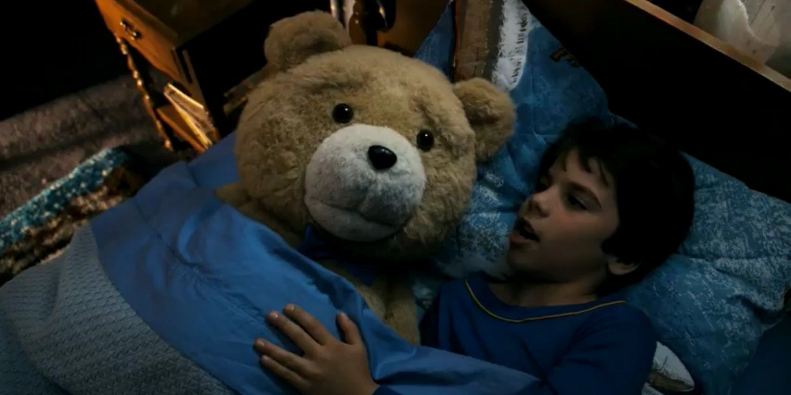 Young John with Ted on Christmas in Ted