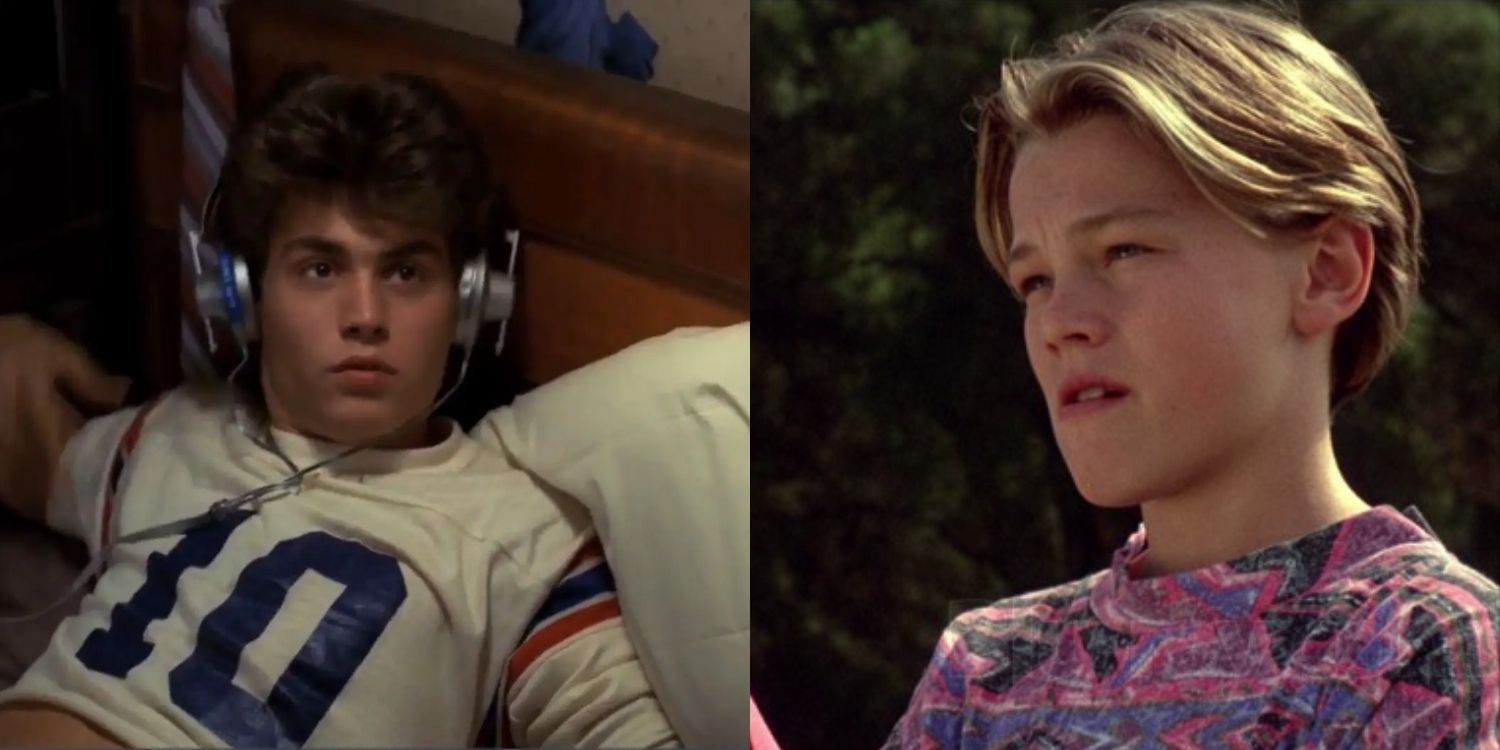 Split image of Johnny Depp in A Nightmare on Elm Street and Leonardo DiCaprio in Critters 3