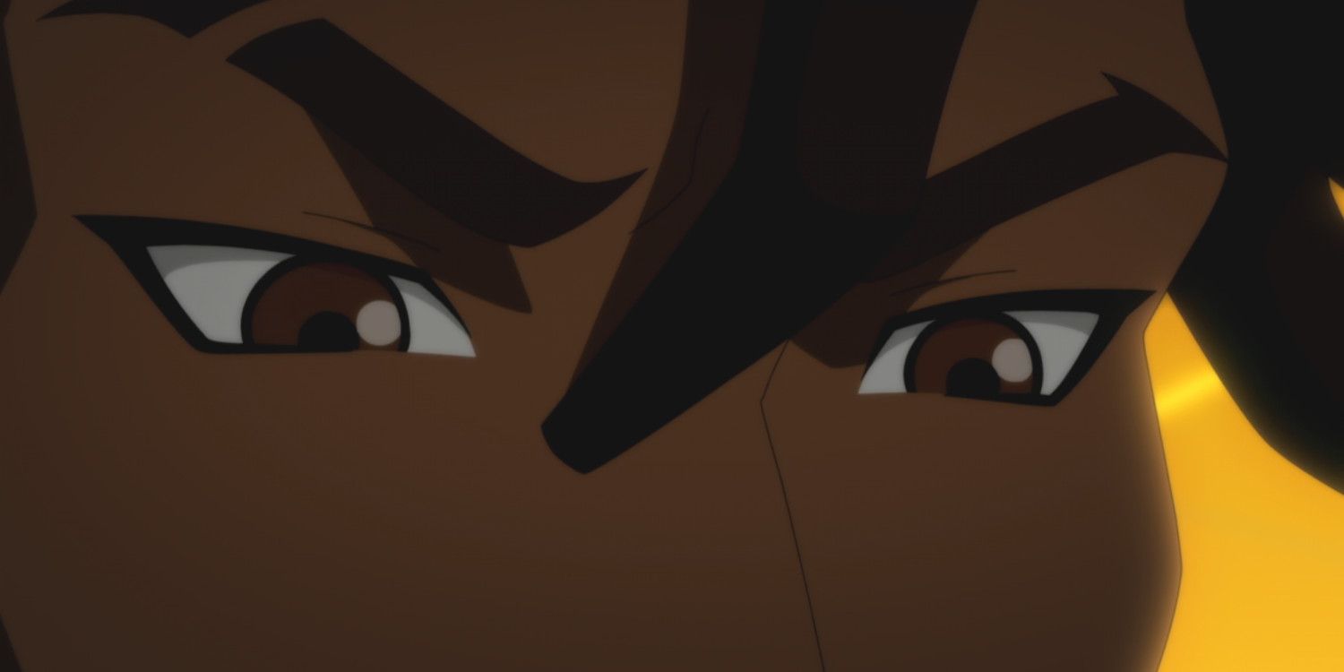 Young Justice Mystery Time Traveler Close Up On Eyes in Involuntary