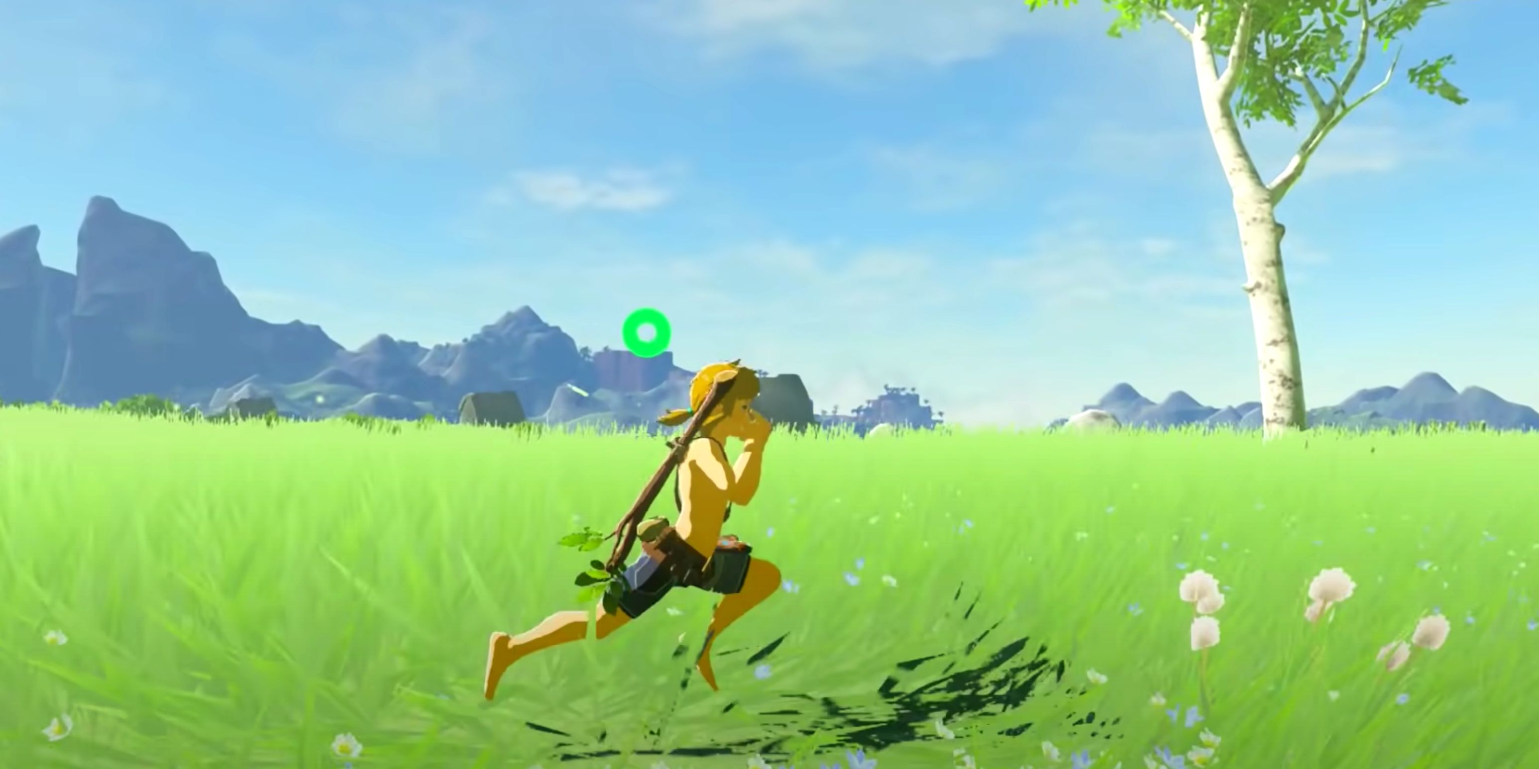 Zelda BOTW - Link using whistle sprinting