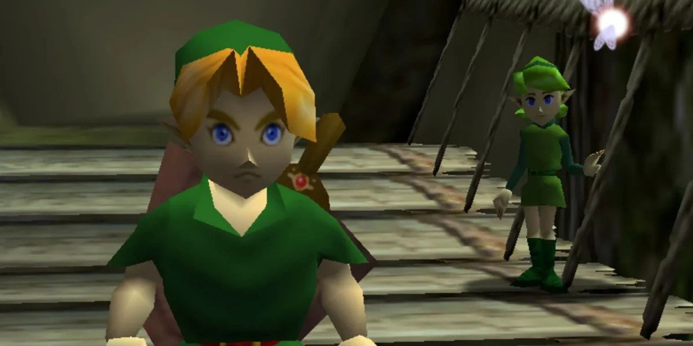 Link leaves Saria and the Kokiri Forest in Ocarina of Time.