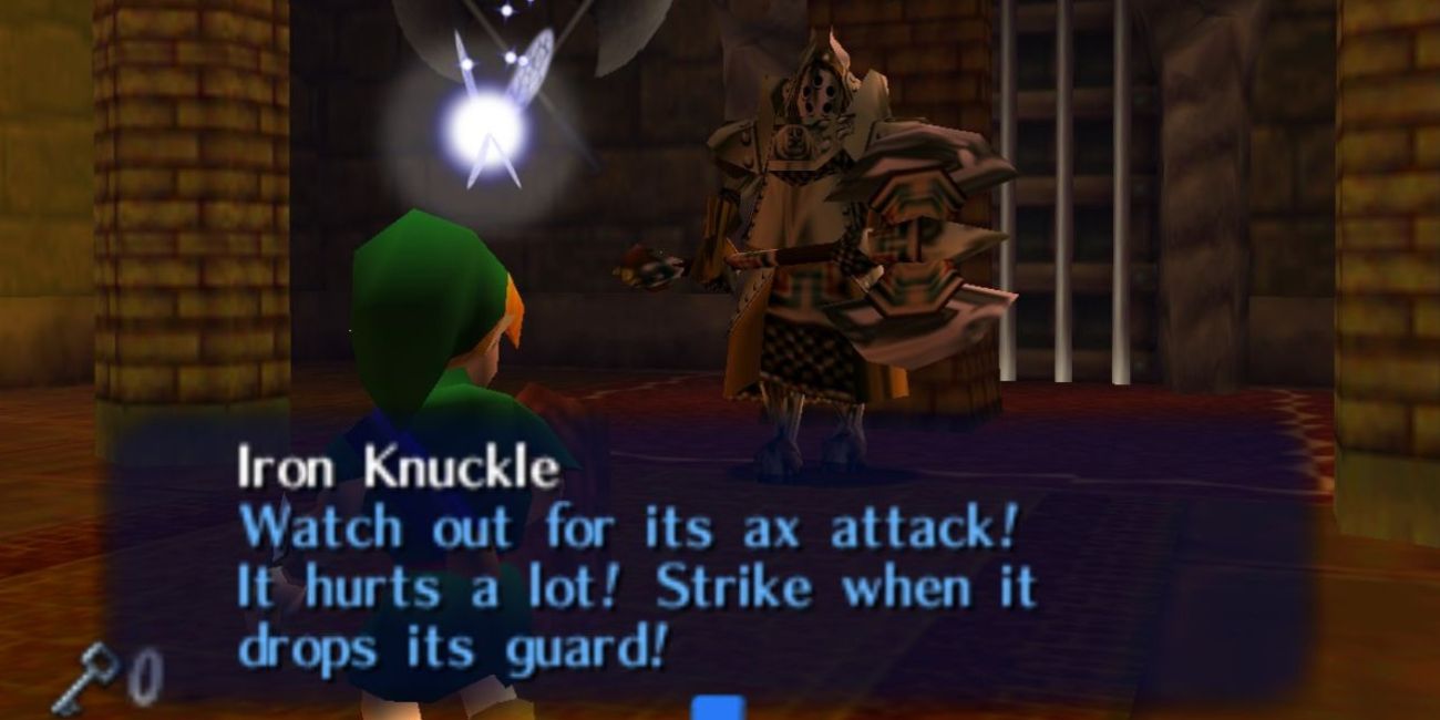 Navi gives Link a tip in Ocarina of Time.