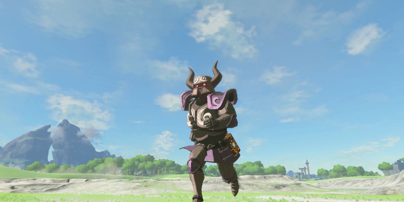 Link wears the Phantom Armor Set in Breath of the Wild.