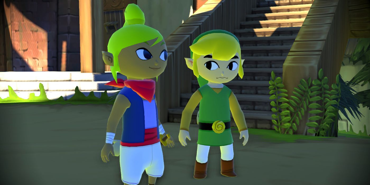 Tetra and Link stand side by side in Wind Waker.