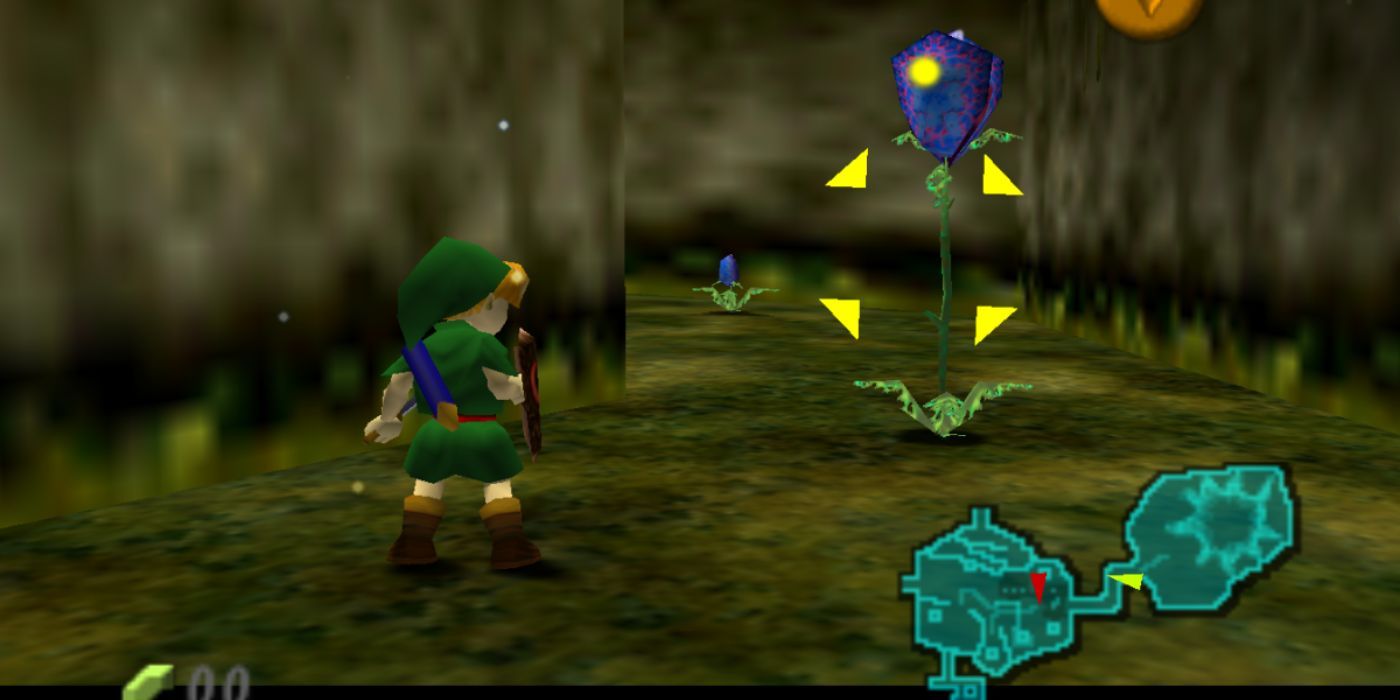 Link uses Z-Targeting in Ocarina of Time.