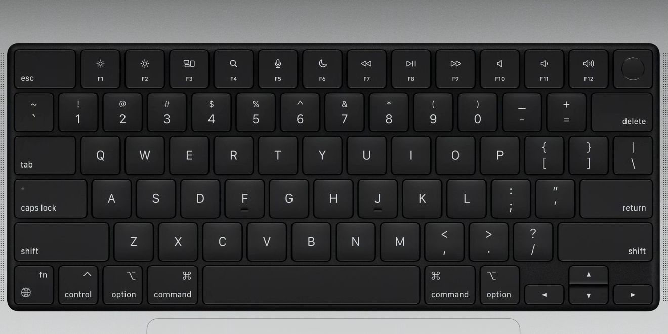 Keyboard on the 2021 MacBook Pro