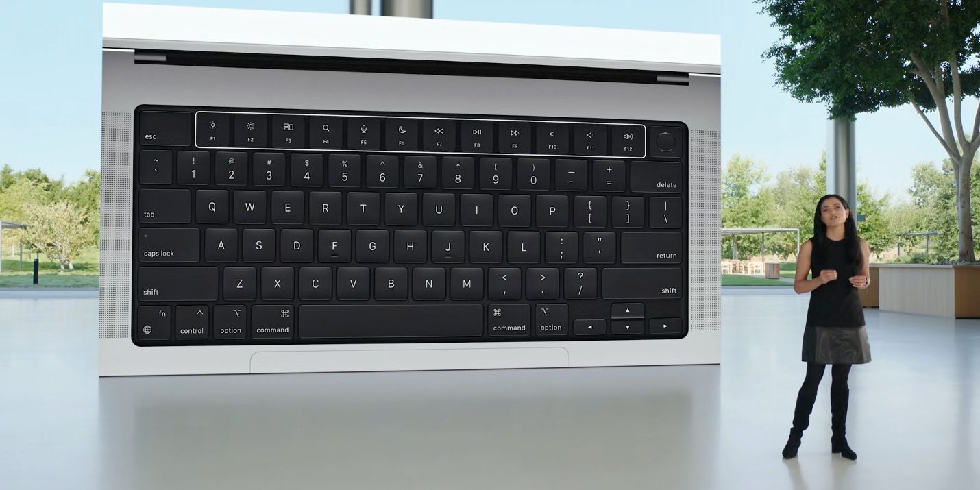 apple 2021 macbooki pro keyboard no touch bar 2