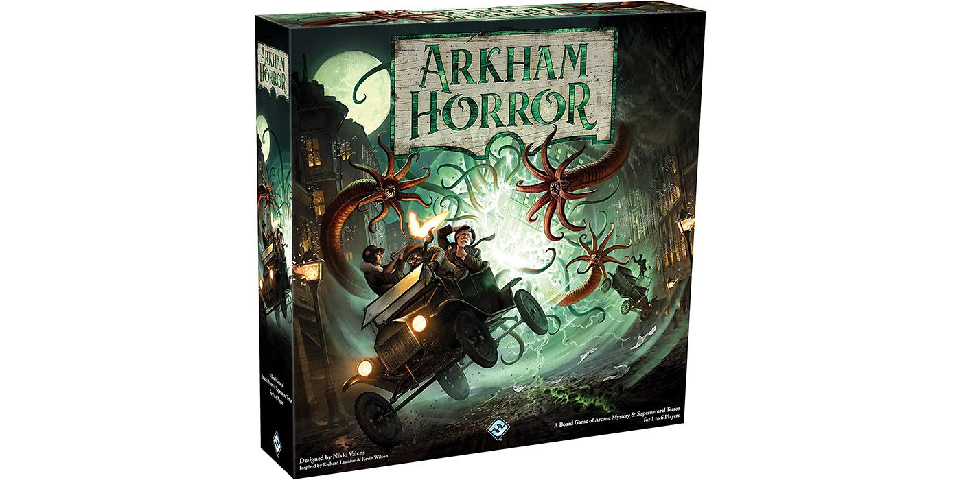 The box for the board game Arkham Horror.