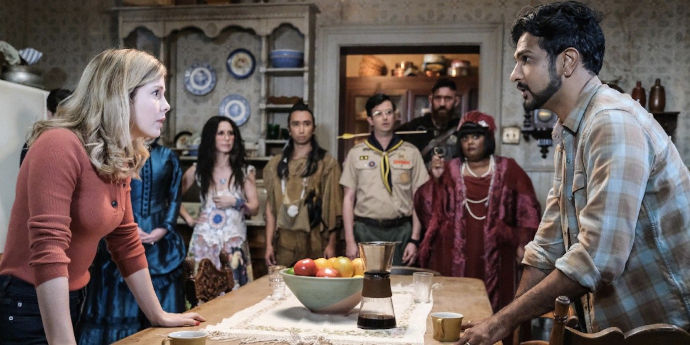 The Ghosts assemble in the Kitchen in CBS Ghosts