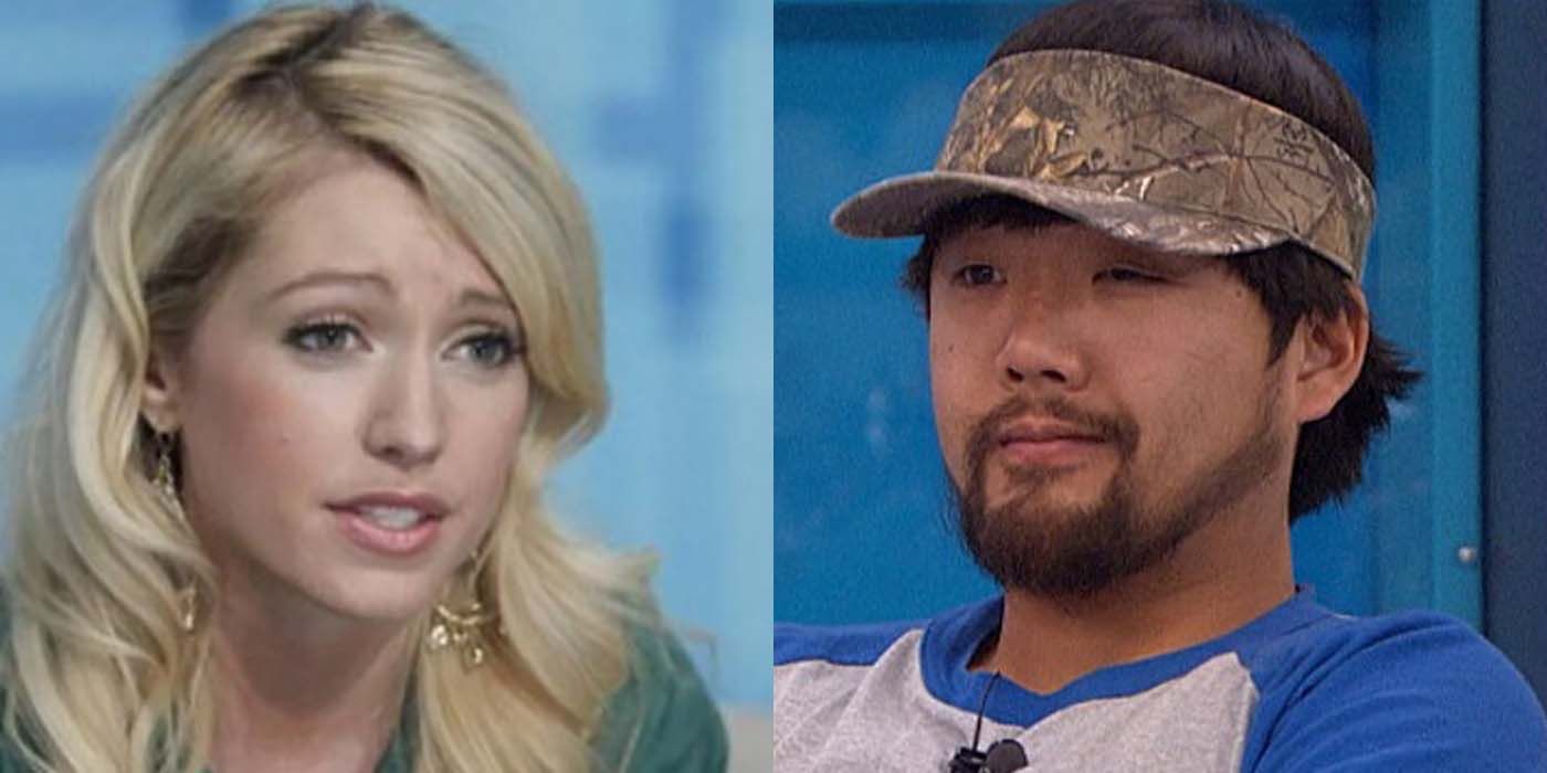 Split image: Britney and James from Big Brother.