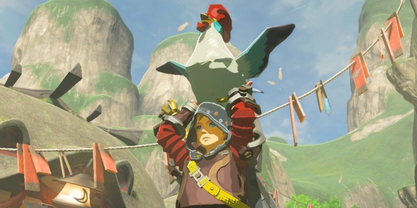 botw link with cucco bird