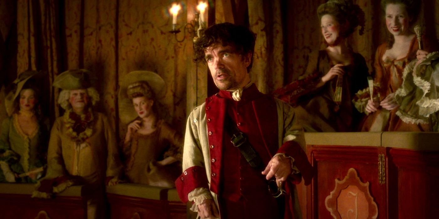 Peter Dinklage as Cyrano at court