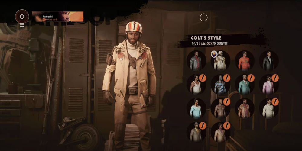 Colt wears Storm Rider costume in Deathloop
