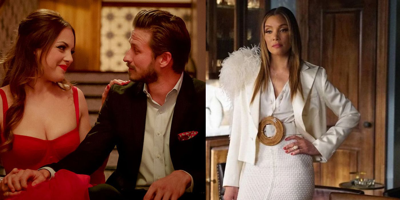Split image of Fallon and Liam and Dom from Dynasty.