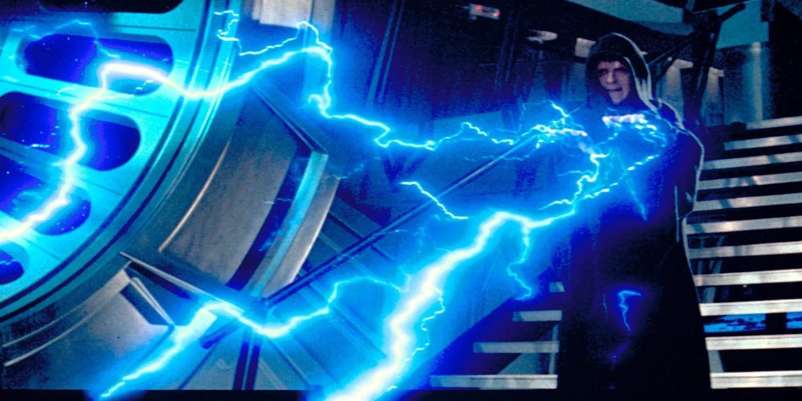Emperor Palpatine uses Force lightning in Return of the Jedi.