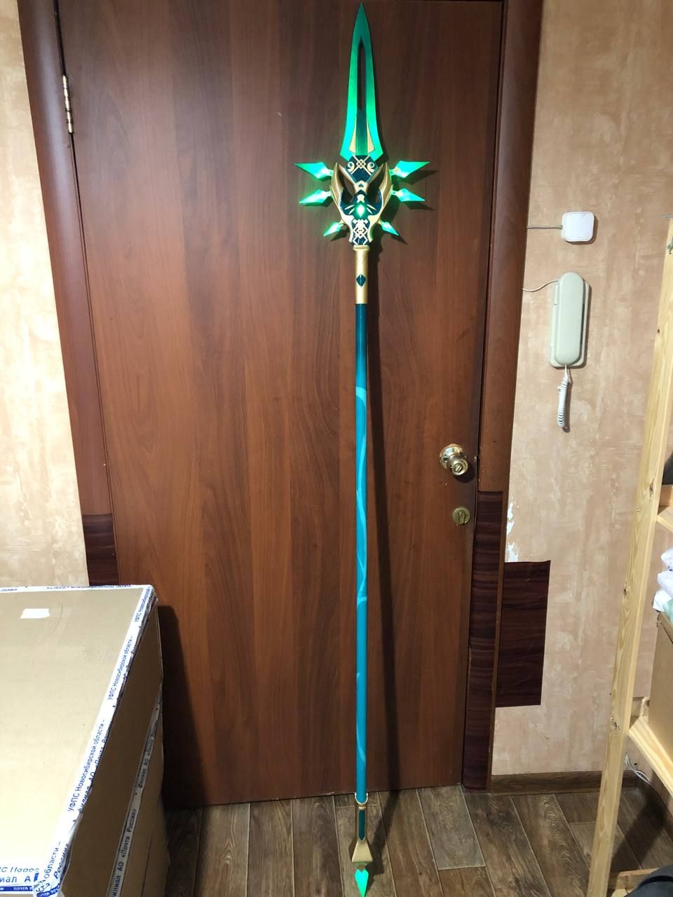 Genshin Impact Fan Makes A Real, Glowing Primordial Jade Winged-Spear