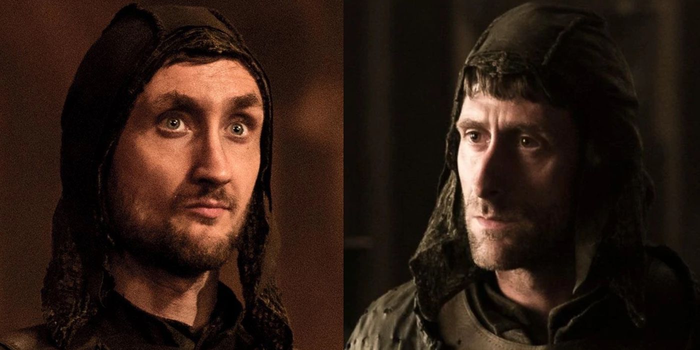 Split image of the two versions of Lothar Frey on Game of Thrones