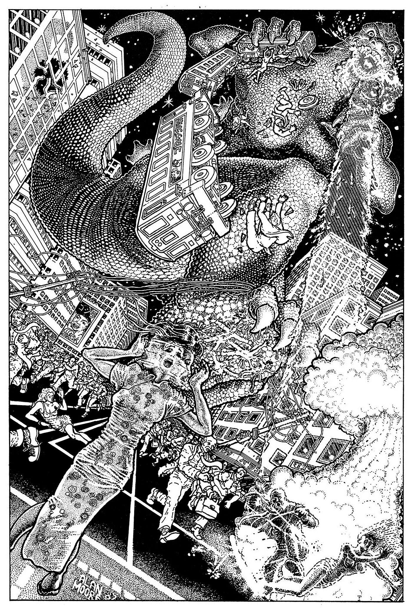 Comics Legend Alan Moore’s Rare Artwork Depicted A Terrifying Godzilla