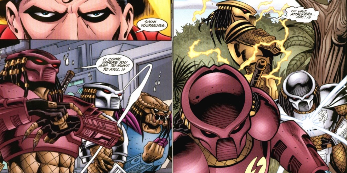 Justice League Predators with superpowers