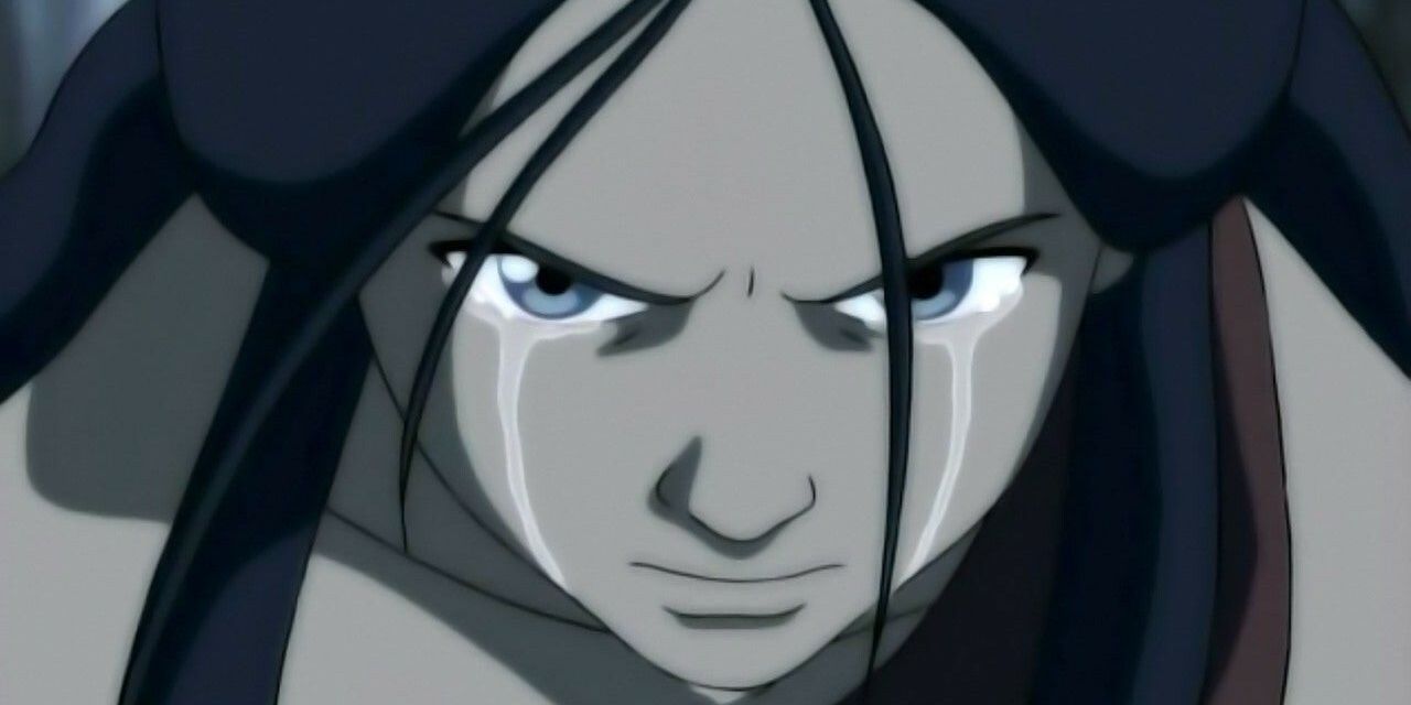 Katara crying in Avatar the last airbender