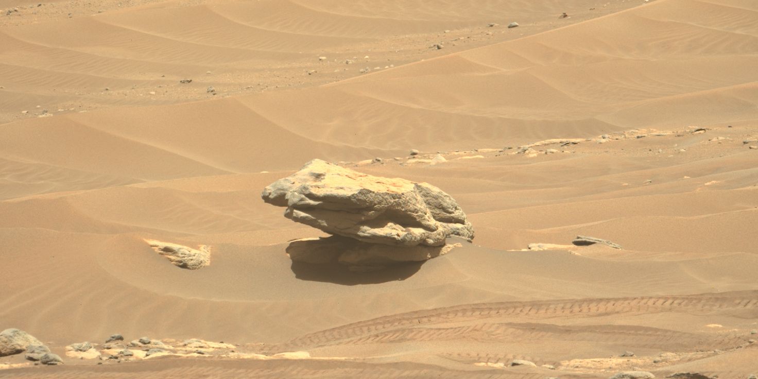 Rock formation on Mars that looks like a frog