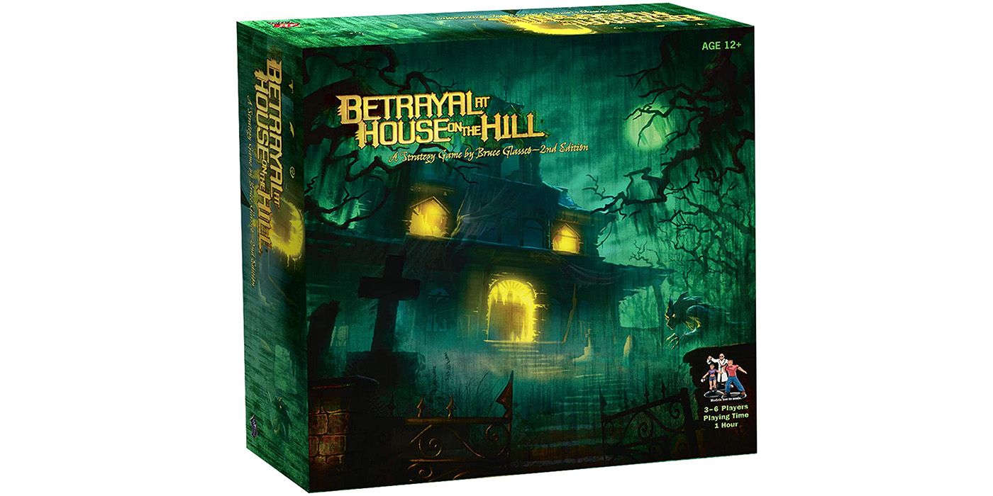 The box for the board game Betrayal at House on the Hill.