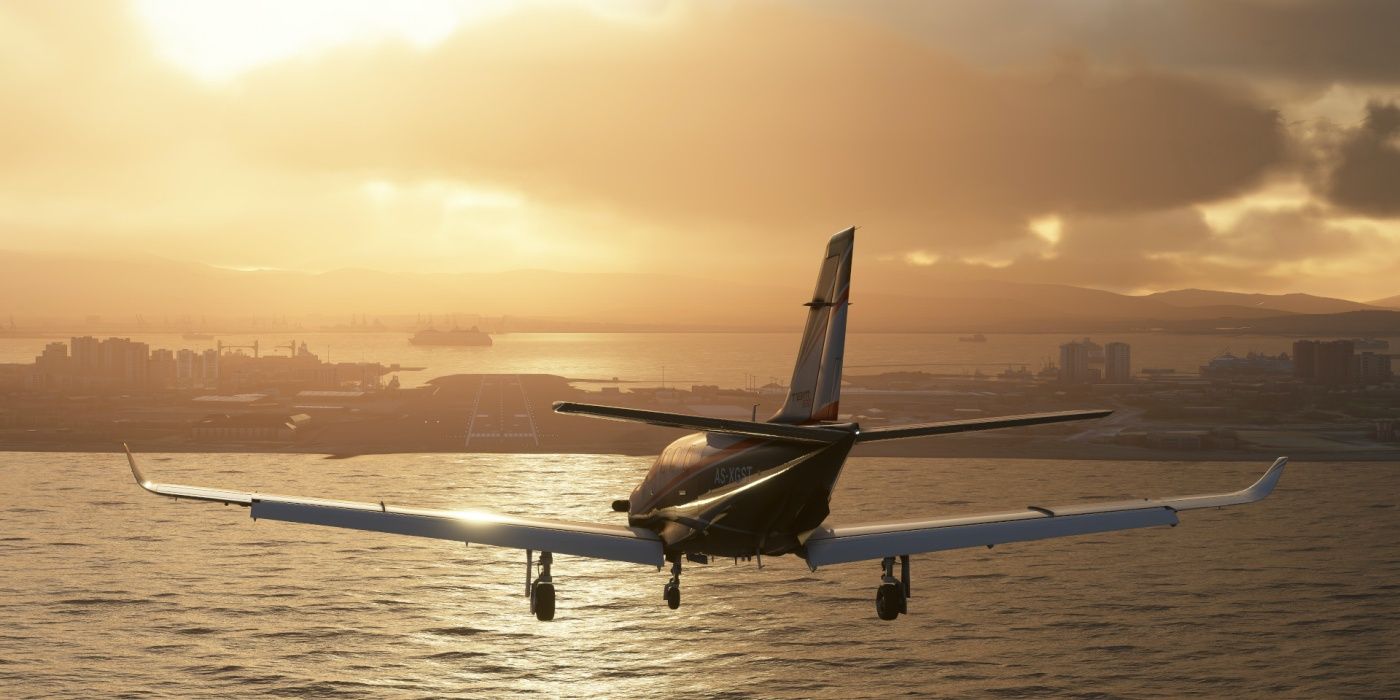 Microsoft Flight Simulator plane landing