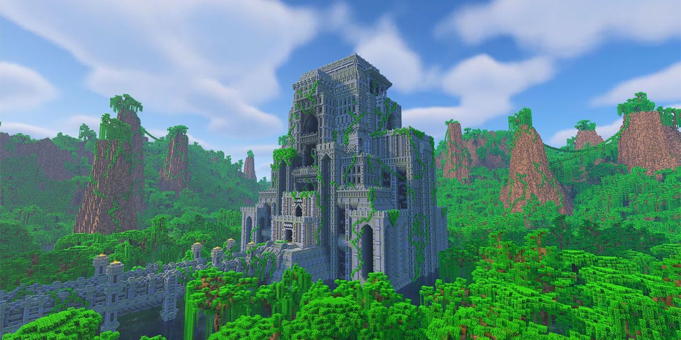 Minecraft gamer builds awesome jungle temple! See time-lapse