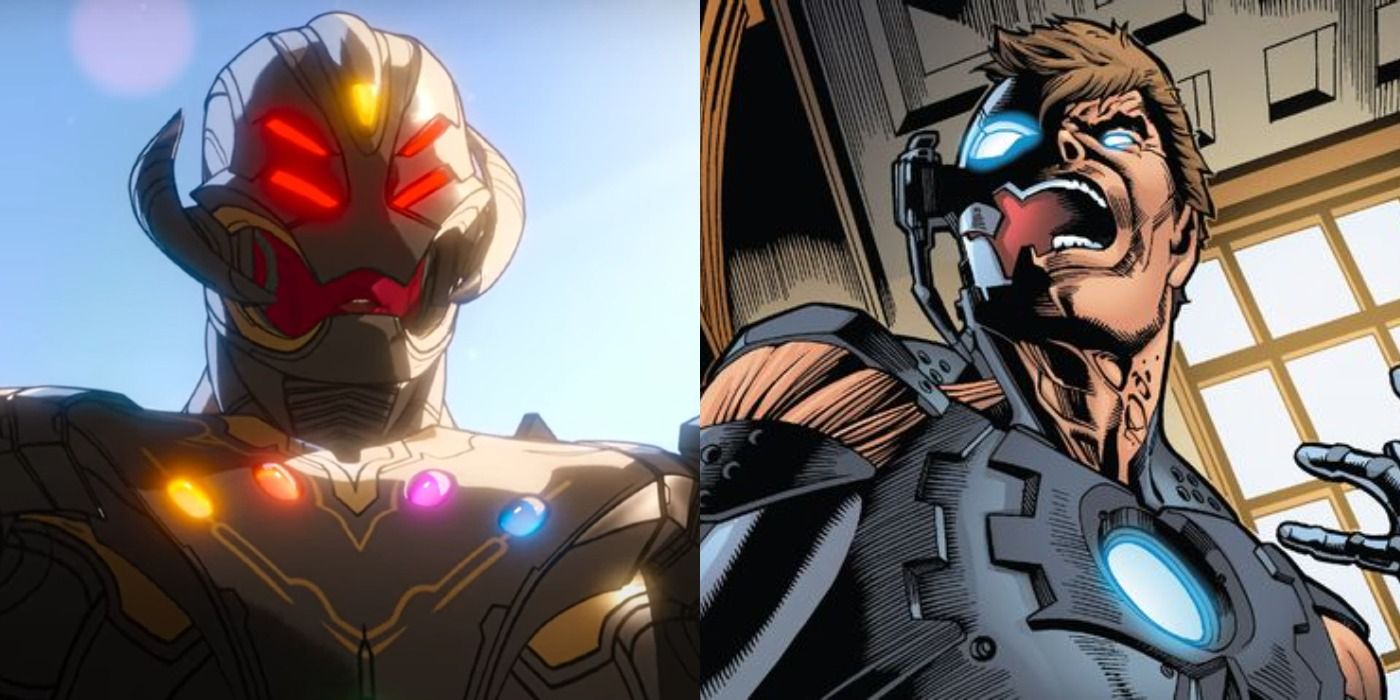 Split image of What If Ultron and Hank Pym Ultron