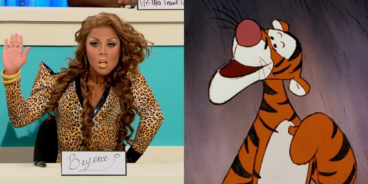 Spilt image of Kenya Michaels and Tigger