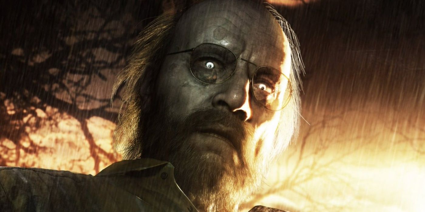 Jack Baker looks maniacal in Resident Evil 7
