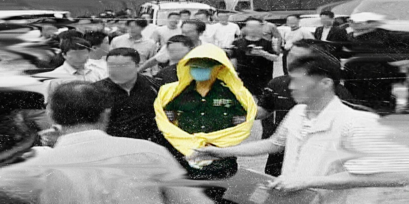 A man in a raincoat in The Raincoat Killer netflix documentary 2021