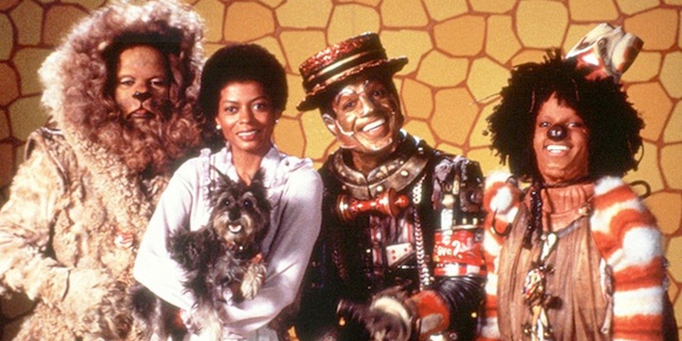 Diana Ross, Nipsey Russell, Michael Jackson, and Ted Ross (plus Toto) in a promo image for The Wiz