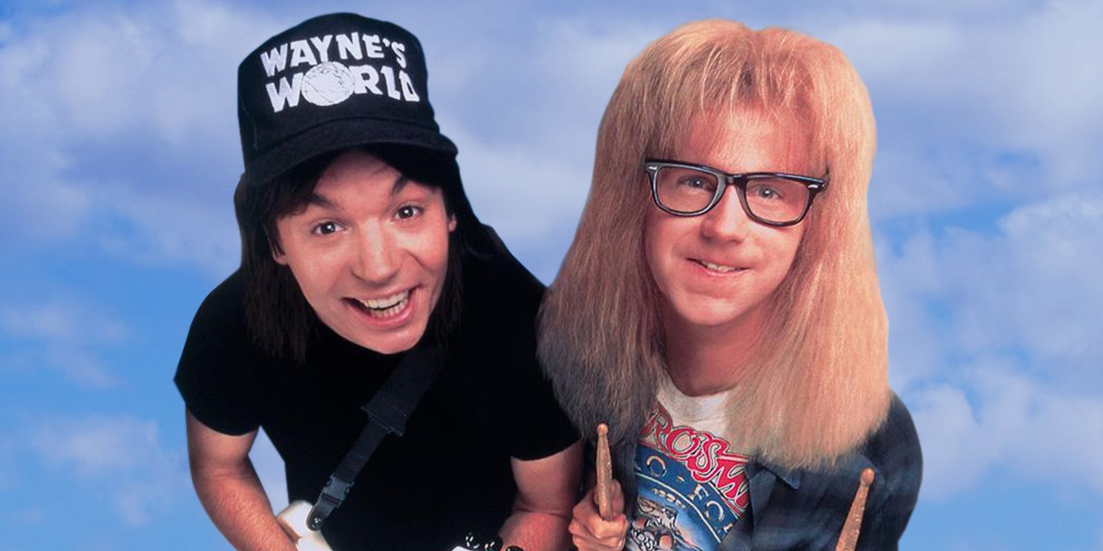Poster of Wayne's World featuring Wayne and Garth in the sky
