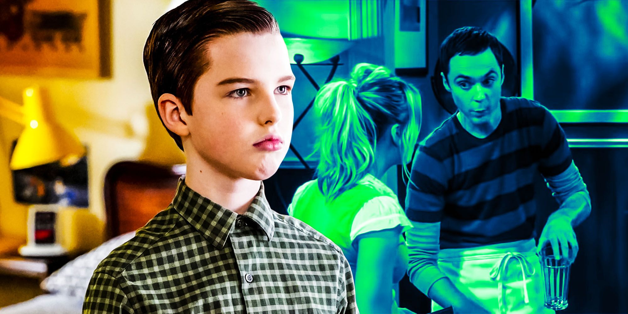 young sheldon explains why sheldon working at the cheesecake factory in the big bang theory