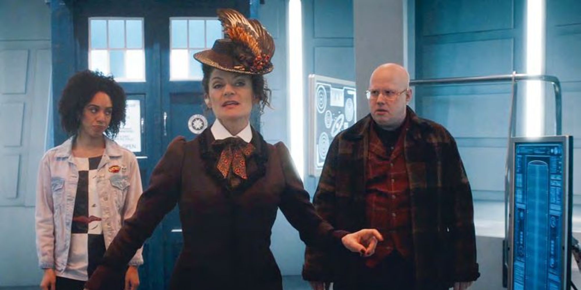 Missy with Bill and Nardole in Doctor Who