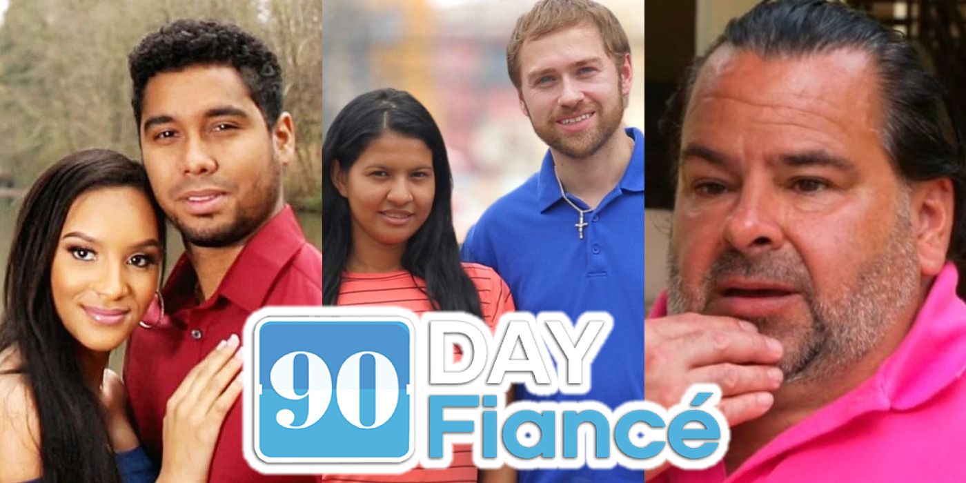 A collage of cast members from TLC's reality series 90 Day Fiancé.