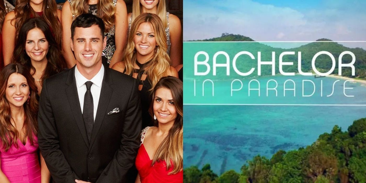 A split image of The Bachelor and Bachelor in Paradise