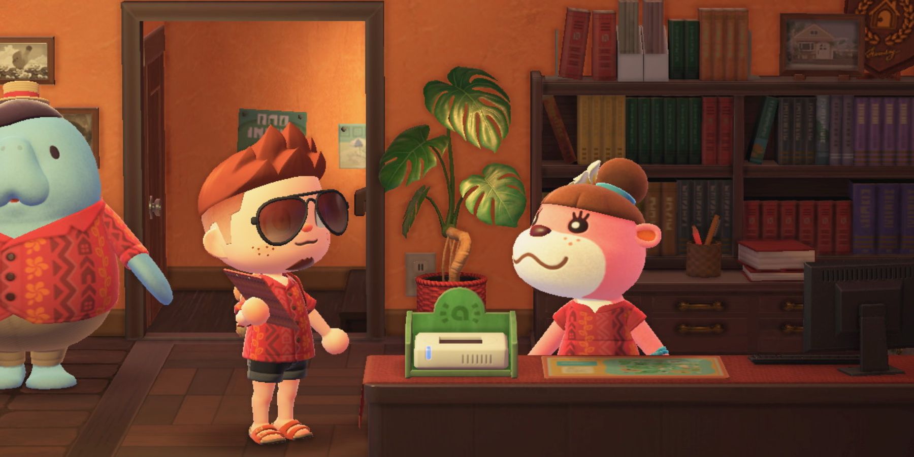The Amiibo scanner in the Paradise Planning office in Animal Crossing: New Horizons Happy Home Paradise