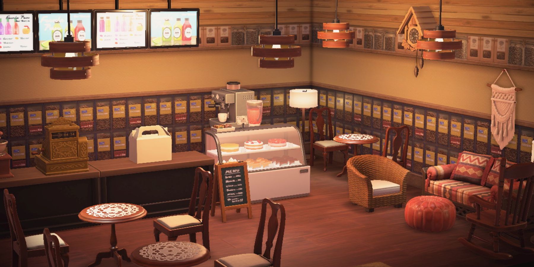 Animal Crossing: New Horizons Happy Home Paradise cafe as a cozy coffee shop.