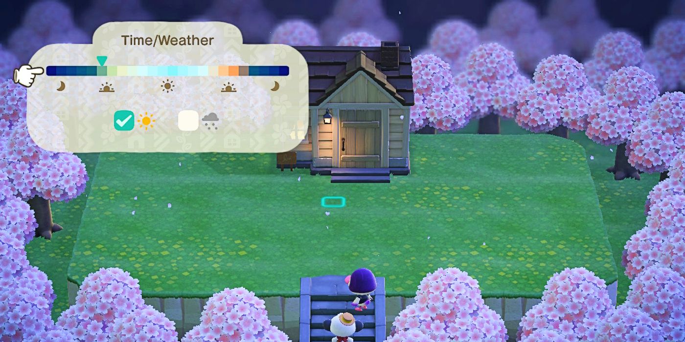 Animal Crossing New Horizons Happy Home Paradise DLC Weather and Time Controls