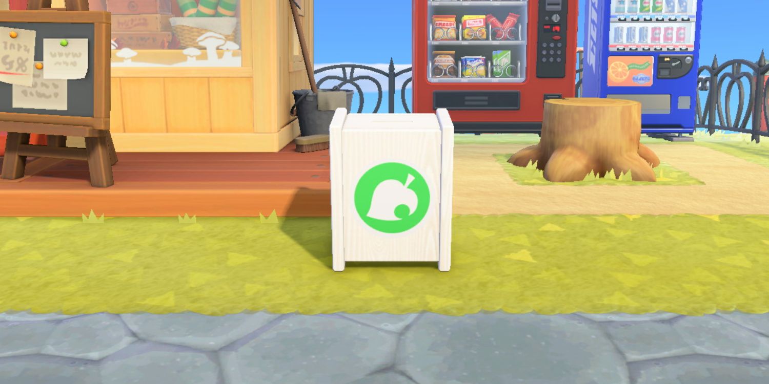 A custom donation box from Animal Crossing 2.0.