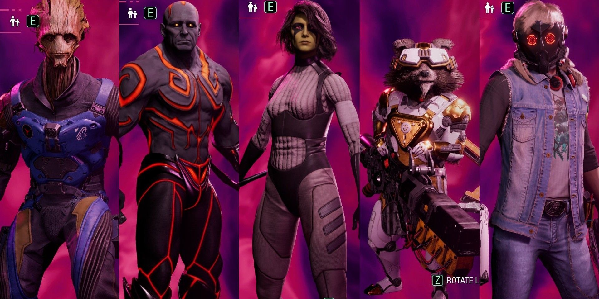 All Marvel's Guardians Of The Galaxy Game Outfits