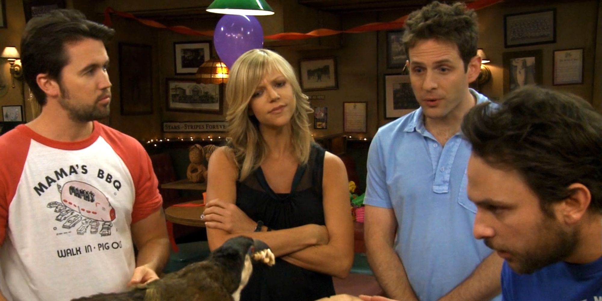 The gang gives Charlie a bird with teeth for his birthday in It's Always Sunny in Philadelphis.