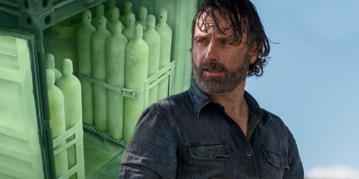 Andrew Lincoln as Rick Grimes and Project V in Walking Dead World Beyond
