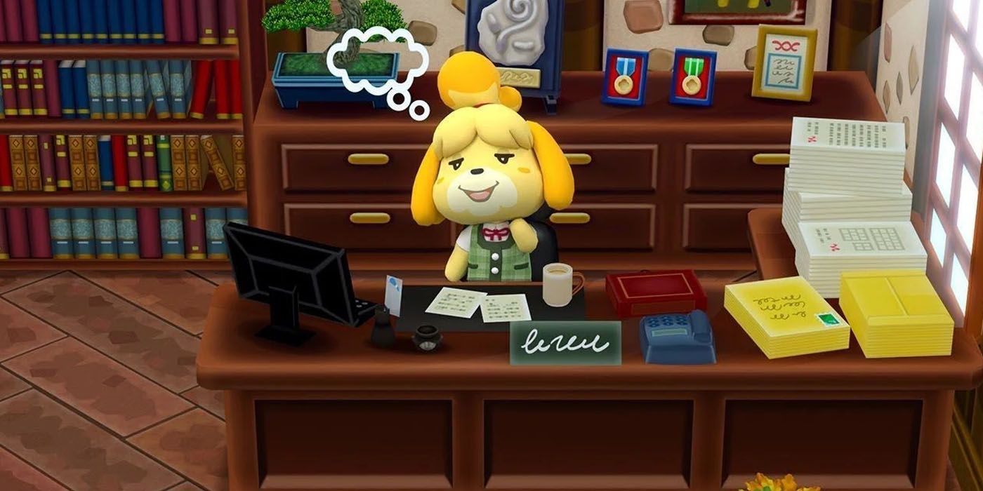 Animal Crossing Isabelle In Office