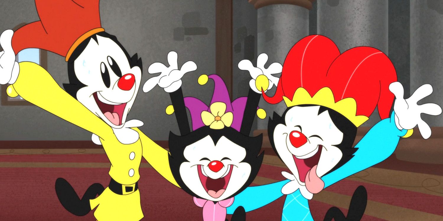 A picture of Animaniacs Yakko Wakko and Dot as Jesters.